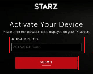 código de activación - ENVIAR |  borra tu historial en STARZ