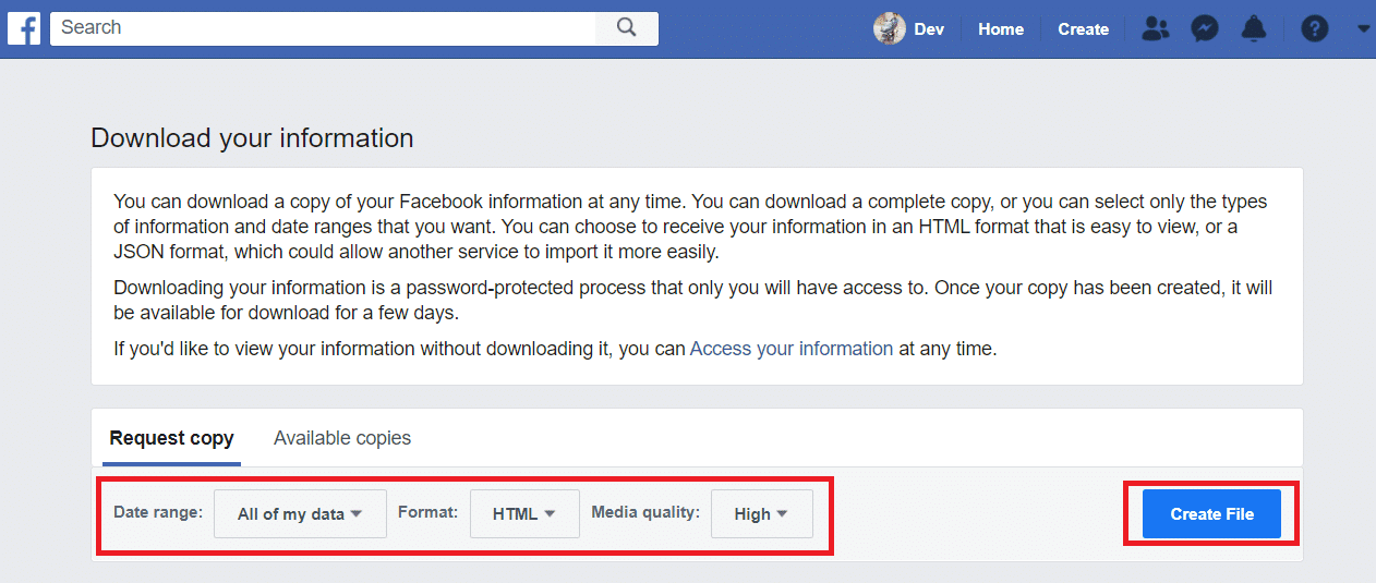 Elija el rango de datos si desea filtrar los datos por fechas o mantener las opciones predeterminadas autoseleccionadas