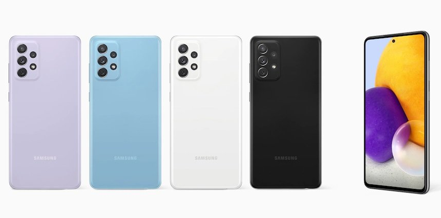 Los colores disponibles para Samsung Galaxy A72