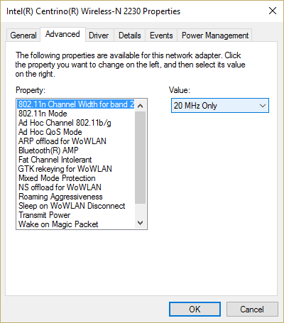 establezca el ancho de canal 802.11 en 20 MHz |  Arreglar el enrutador inalámbrico sigue desconectándose