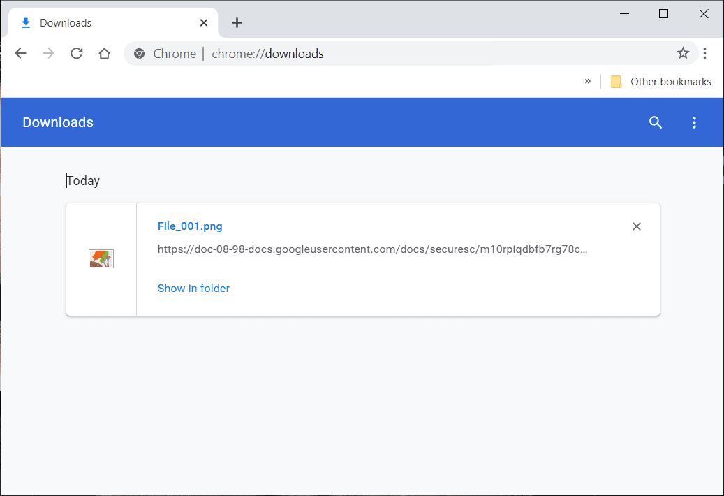 Cómo ver descargas recientes en Google Chrome