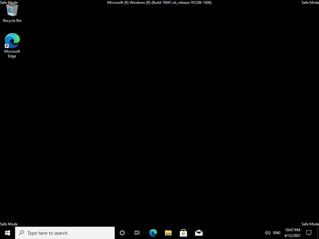 Modo seguro de Windows 10