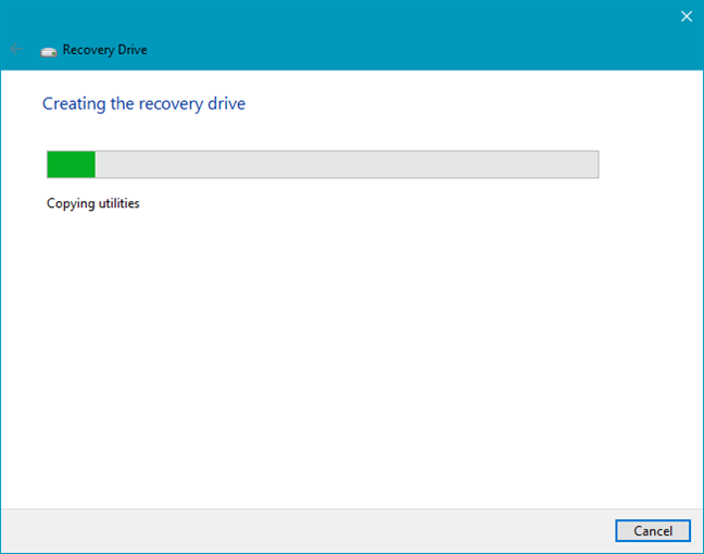 Creación de una unidad de recuperación de Windows 10