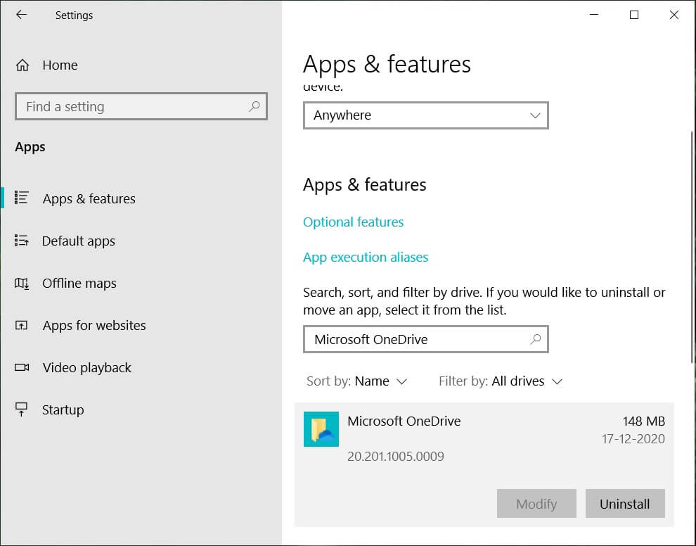 Haga clic en Microsoft One Drive
