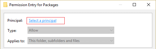 haga clic en seleccionar originador en la configuración de seguridad avanzada de los paquetes