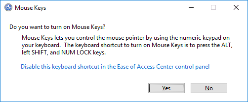 Habilitar las opciones de la tecla del mouse en Windows 10 | Haga clic derecho con el teclado en Windows