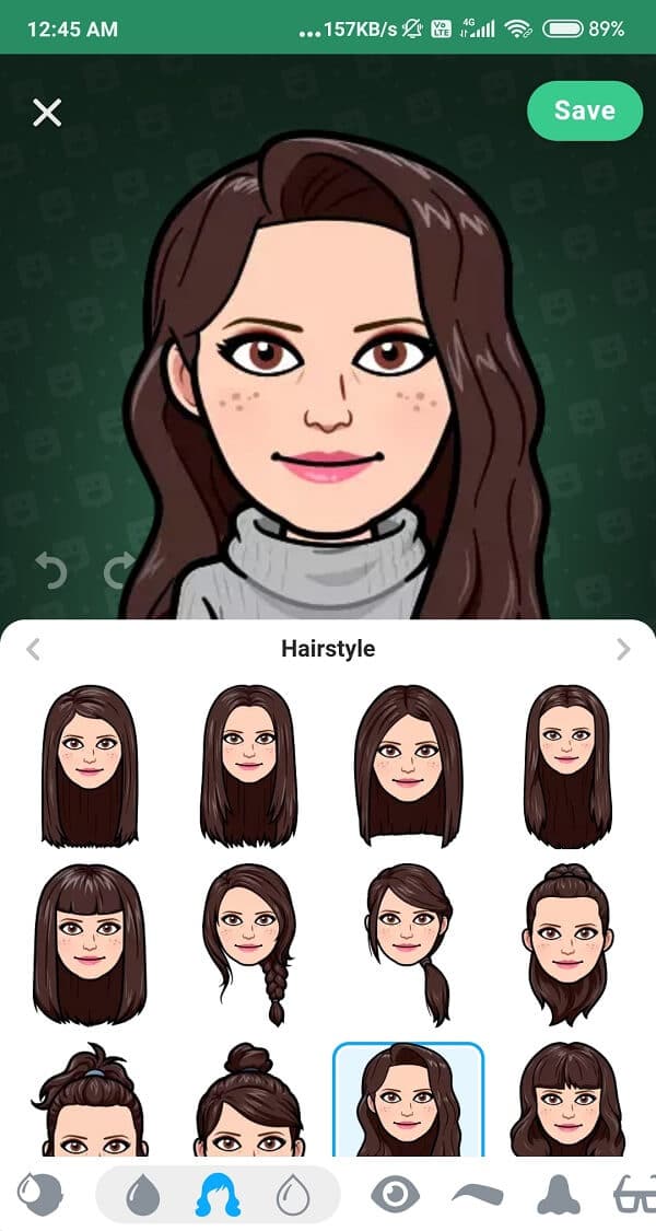 La aplicación Bitmoji te ayuda a crear tu propia versión del personaje animado