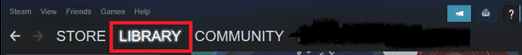 Inicie Steam y navegue hasta BIBLIOTECA.