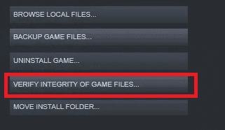Ahora, cambie a la pestaña ARCHIVOS LOCALES y haga clic en VERIFICAR LA INTEGRIDAD DE LOS ARCHIVOS DEL JUEGO... Solucione el error de carga de la aplicación Steam 3:0000065432