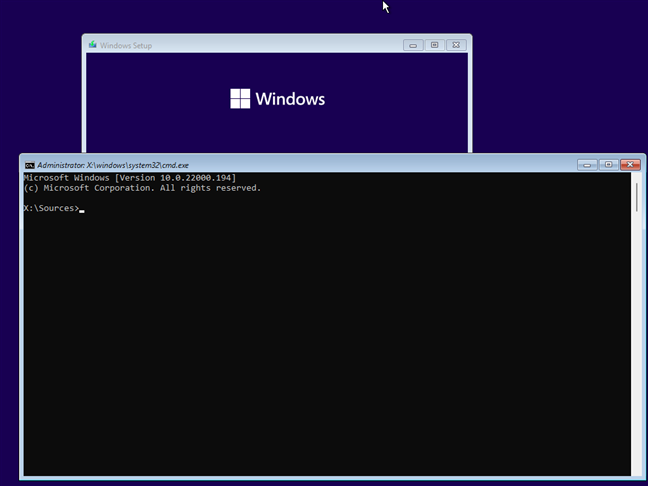 Presione Shift + F10 para abrir el símbolo del sistema al instalar Windows