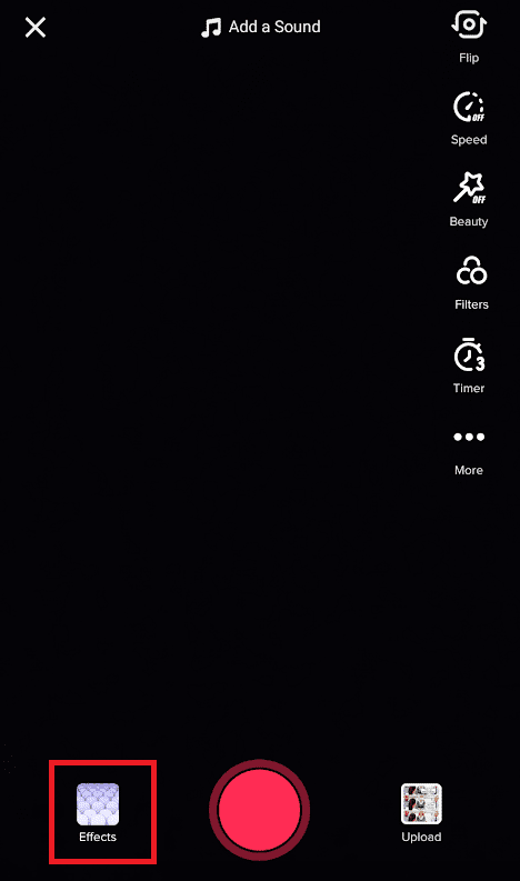 Toca Efectos en TikTok