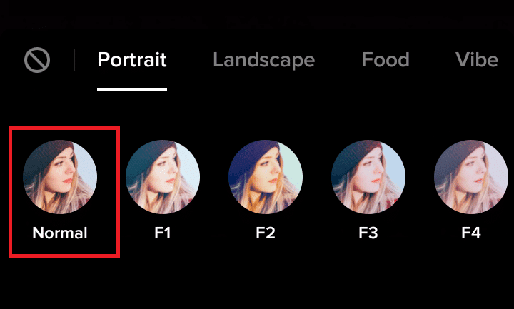 Elimine los filtros Tiktok agregados después de grabar el video