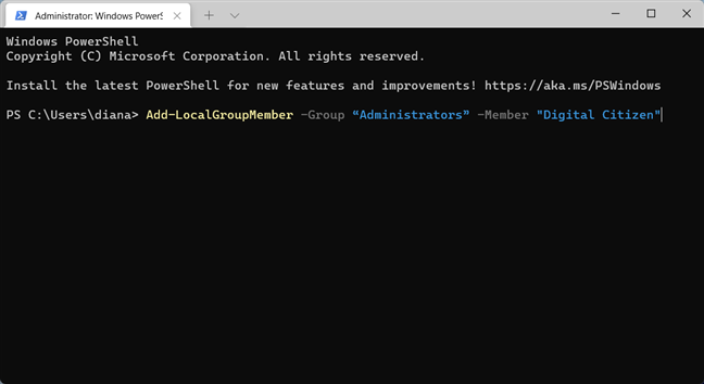 Cómo cambiar una cuenta estándar a administrador con Windows Terminal