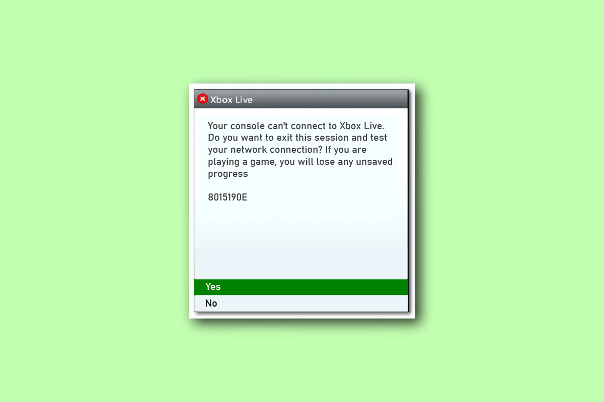 Solucionar el error de Xbox Live 8015190e
