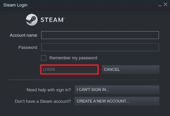 Inicio de sesión del cliente de PC de Steam.  Arreglar Killing Floor 2 Esperando el problema de los jugadores
