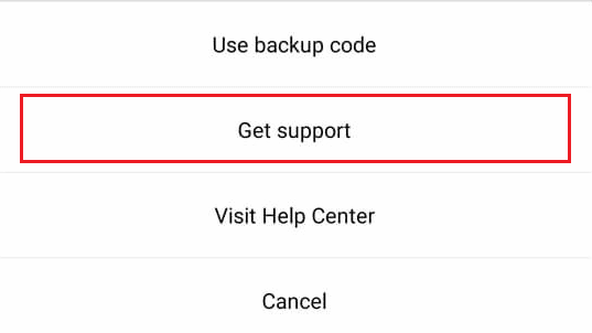Toque en Obtener soporte