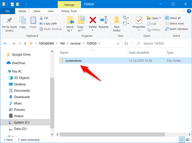 Abrir la carpeta de capturas de pantalla en Steam