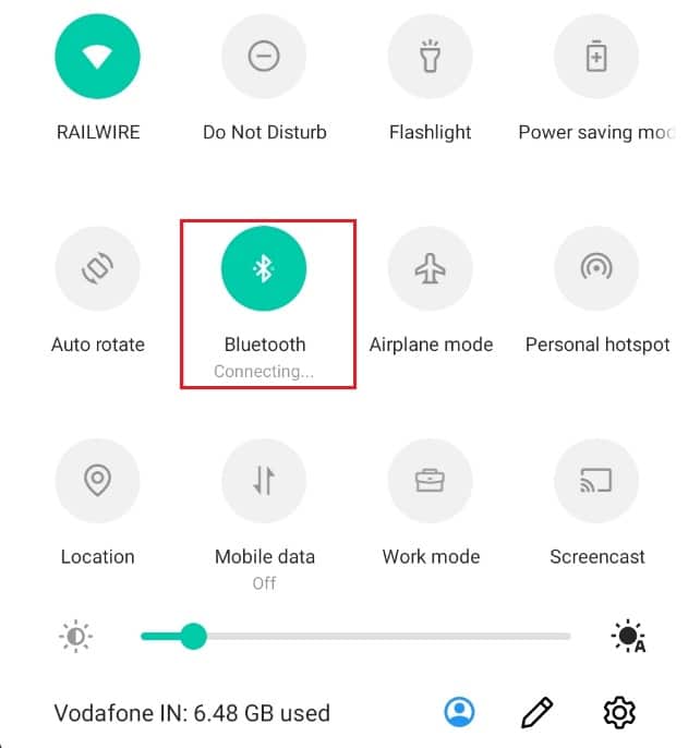 Encienda el Bluetooth de nuevo