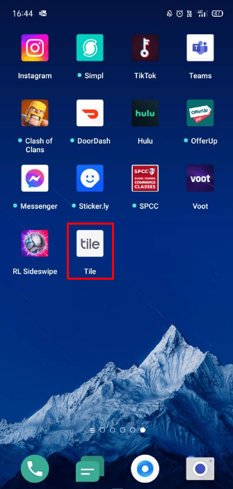 Inicie la aplicación Tile en su teléfono.