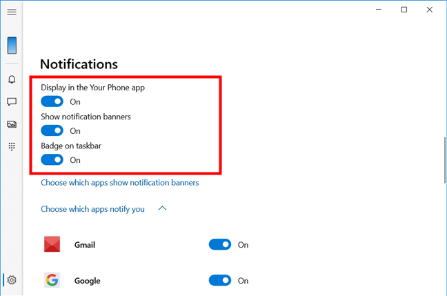 Configuraciones para las notificaciones de su teléfono
