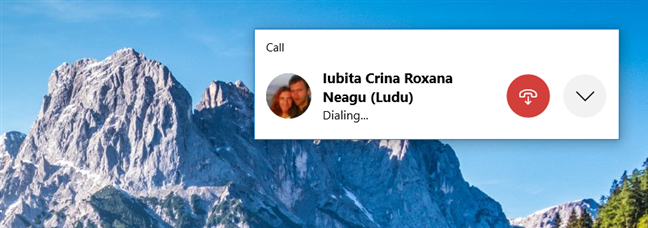 Se inició una llamada telefónica desde Tu teléfono en Windows 10