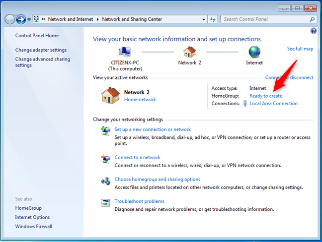 Grupo Hogar de Windows 7: Listo para crear