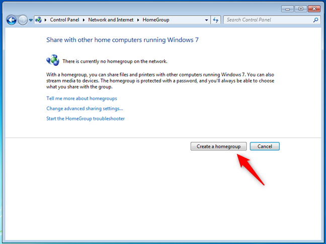 Elegir crear un grupo en el hogar