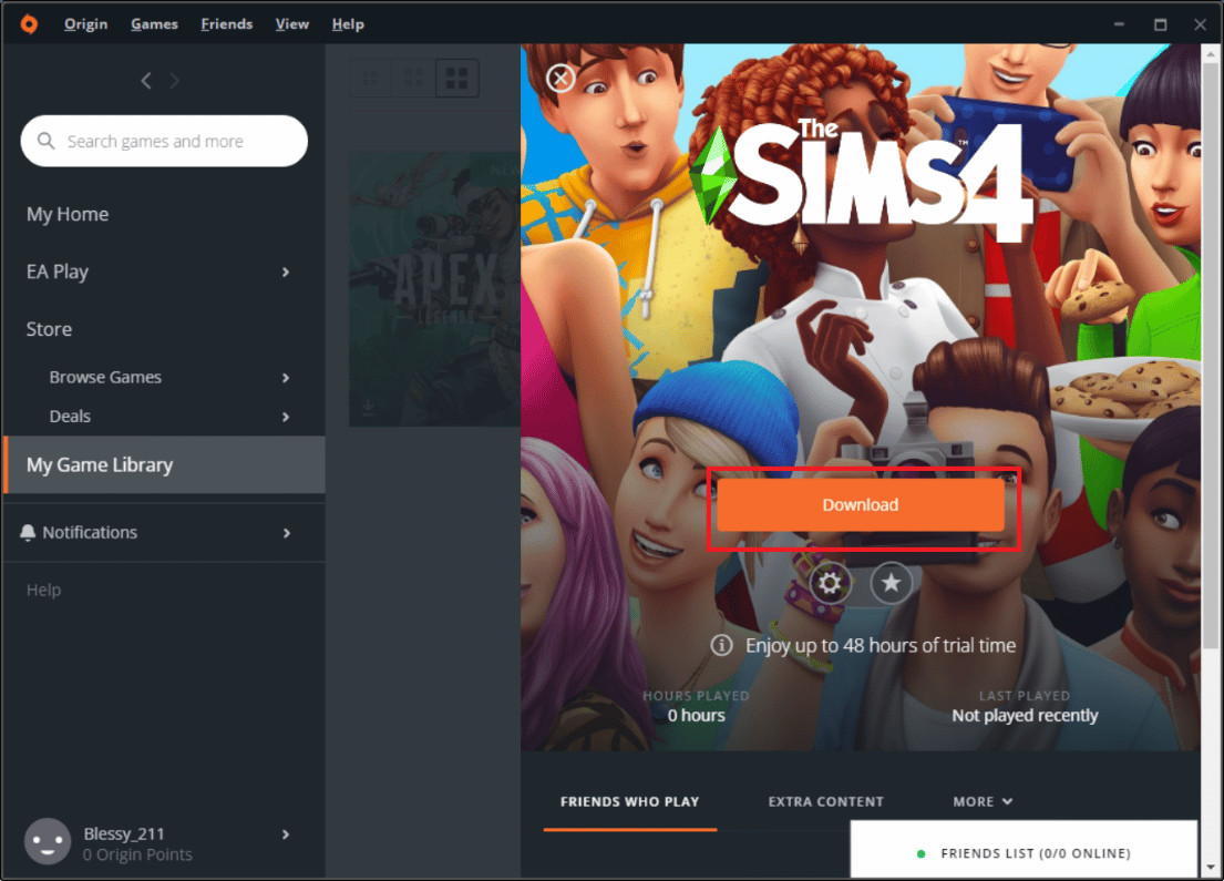 Haz clic en el botón Descargar para instalar el juego.
