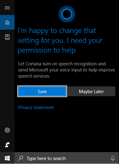 Enciende Hola Cortana