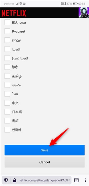 Configuración de los idiomas preferidos para películas y programas en Netflix