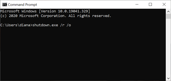 Use un comando alternativo para reiniciar