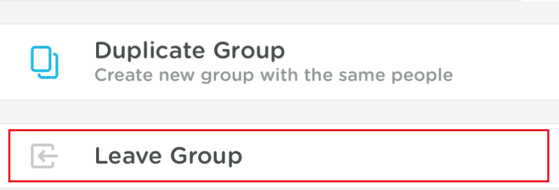 Toca Abandonar grupo