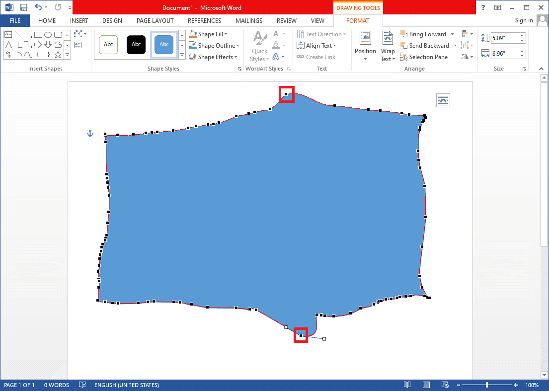 Ahora verá muchos puntos a lo largo del borde del diagrama.