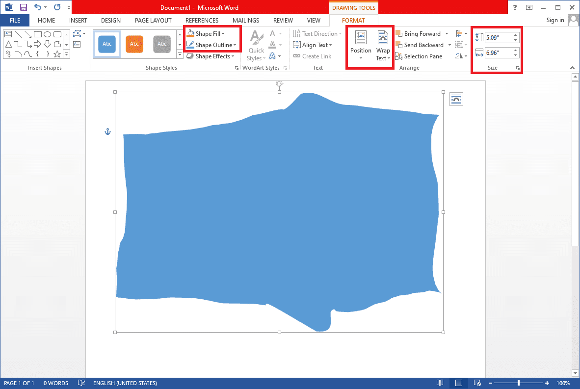 Para cambiar el color del contorno del diagrama, haga clic en Contorno de forma y seleccione un color.