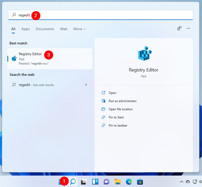 Abrir el Editor del Registro en Windows 11