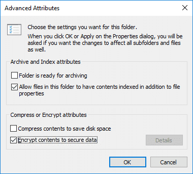 Cifre archivos y carpetas con el sistema de cifrado de archivos (EFS) en Windows 10