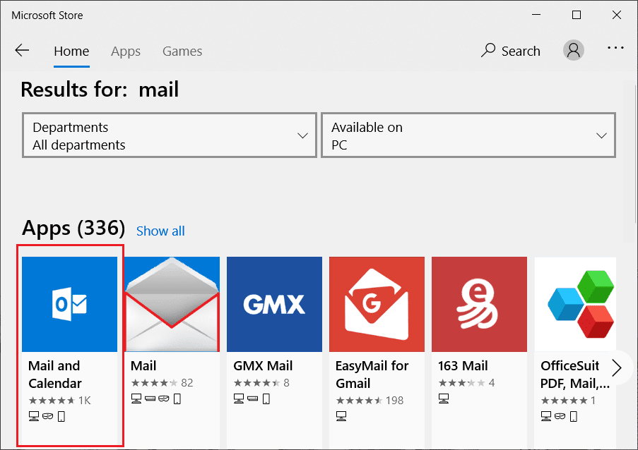 Znajdź aplikację Poczta i Kalendarz w sklepie Microsoft Store