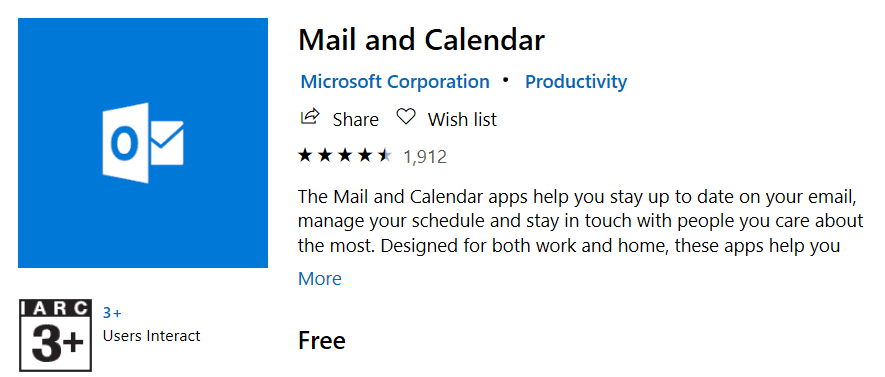 Zainstaluj aplikację Poczta i Kalendarz ze sklepu Microsoft Store | Zresetuj aplikację Poczta w systemie Windows 10