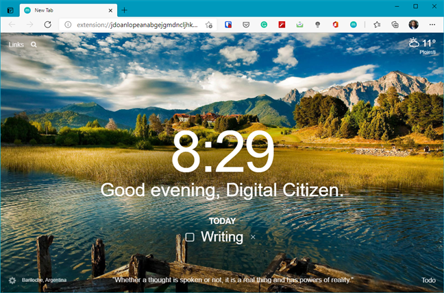 Momentum - Complementos de Microsoft Edge