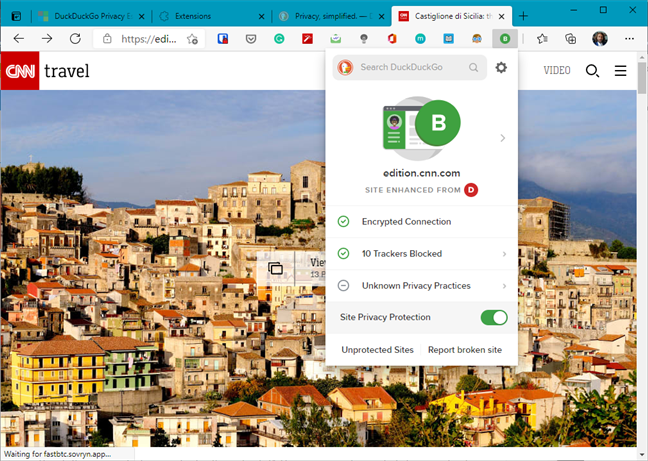 Complemento DuckDuckGo Privacy Essentials para Edge