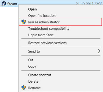 Ejecutar Steam como administrador |  Arreglar bloqueos de PUBG en la computadora