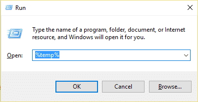 eliminar todos los archivos temporales | Solucionar ERR_EMPTY_RESPONSE Error de Google Chrome
