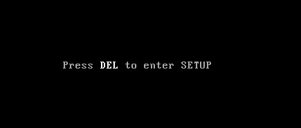 presione la tecla DEL o F2 para ingresar a la configuración del BIOS