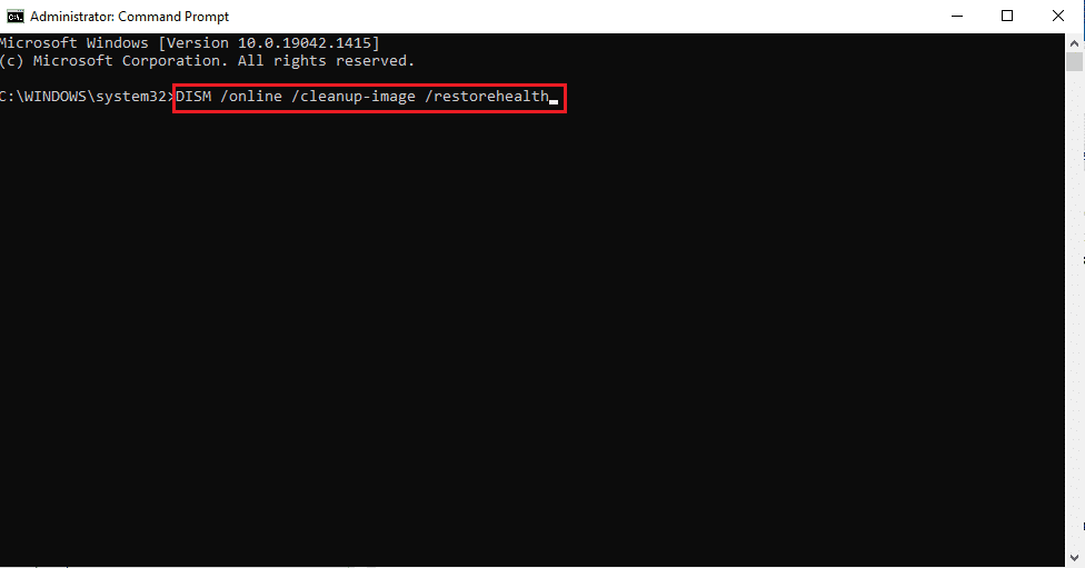 Escriba el siguiente comando y presione Entrar | Cómo reparar el código de error 80072ee2