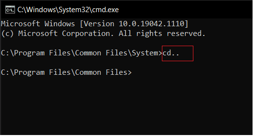 Escriba el comando y presione la tecla Intro.  Cómo cambiar de directorio en CMD Windows 10