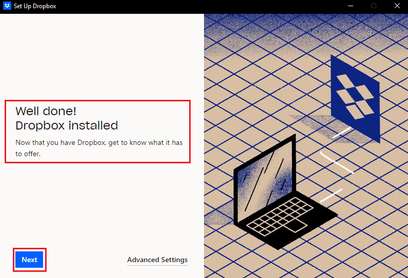 Bien hecho.  Dropbox instalado 