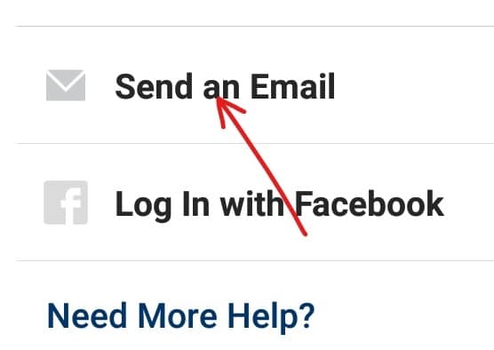 Haga clic en enviar un correo electrónico o sms | Restablecer contraseña de Instagram