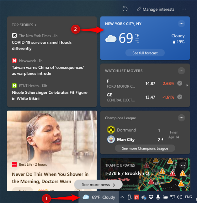 Pronóstico del tiempo en noticias e intereses