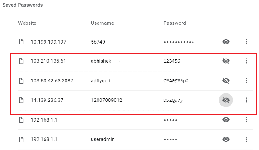 Cómo ver la contraseña guardada en Chrome