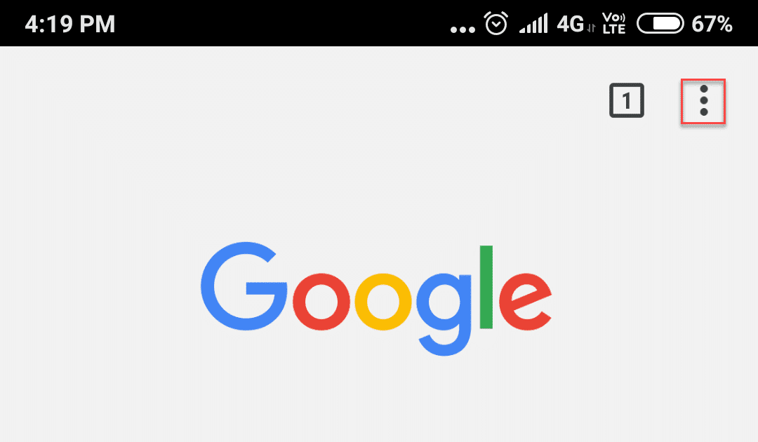 Abra la aplicación Google Chrome, luego haga clic en los tres puntos para abrir el menú